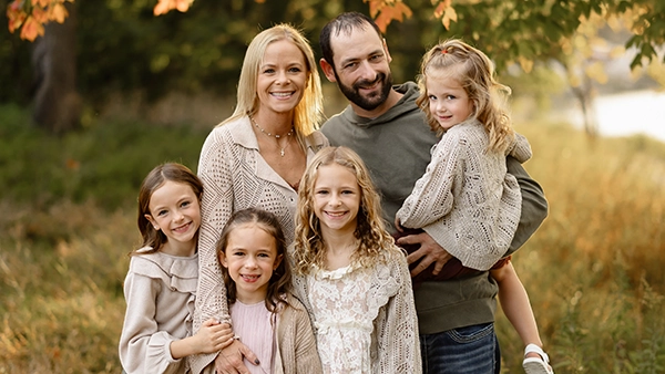 Chiropractor Carroll IA Jason Pudenz With Family